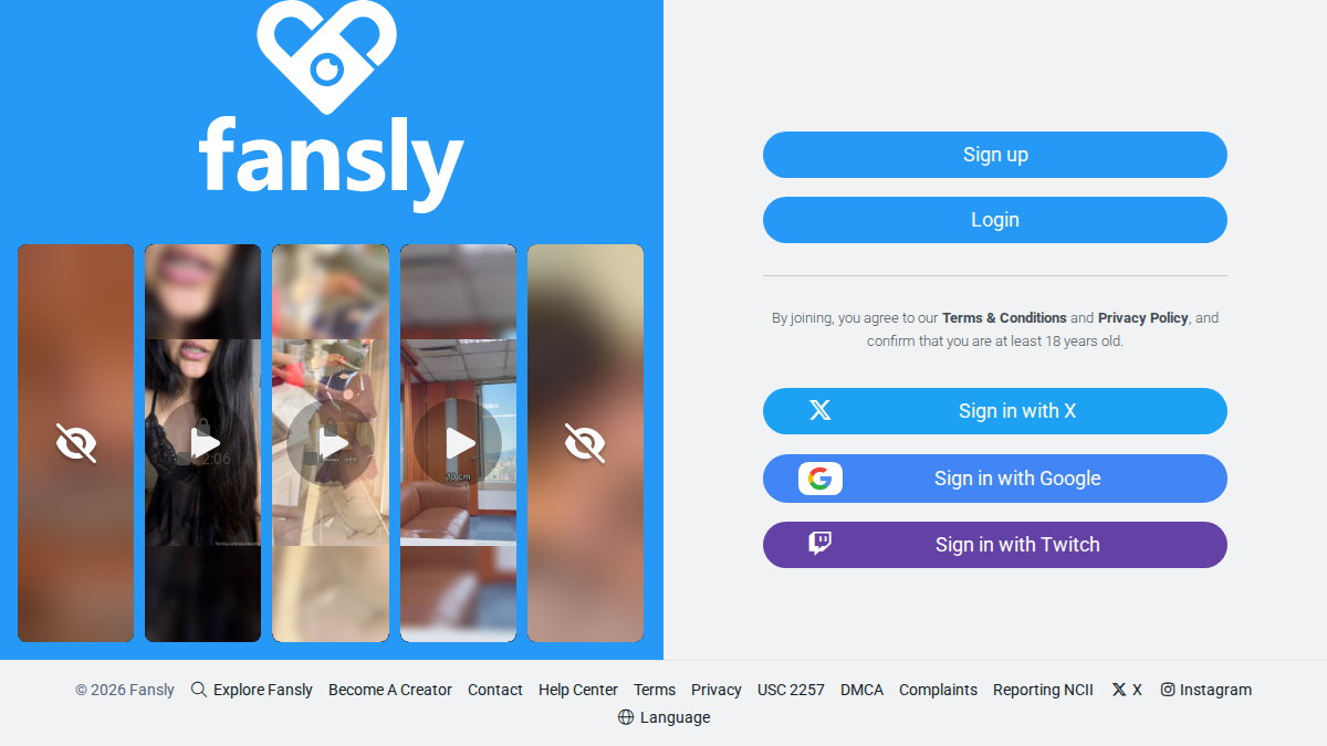 Fansly · Voorbeeld van
