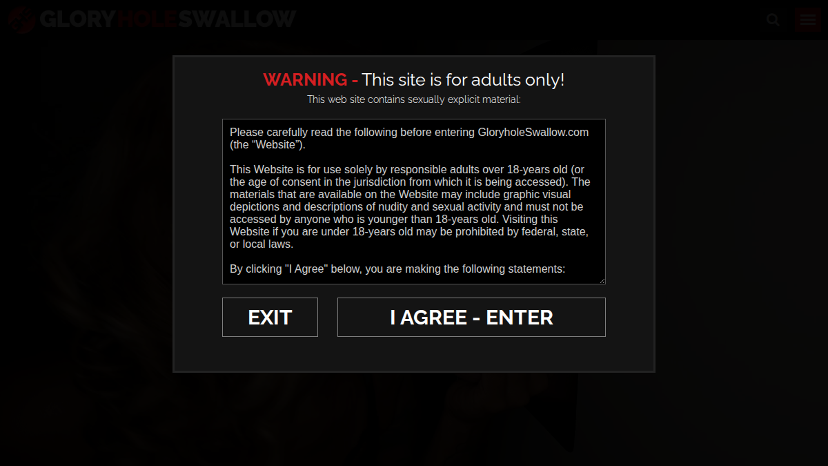 Gloryhole Swallow · Voorbeeld van