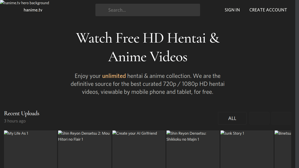 Hanime.tv · Voorbeeld van