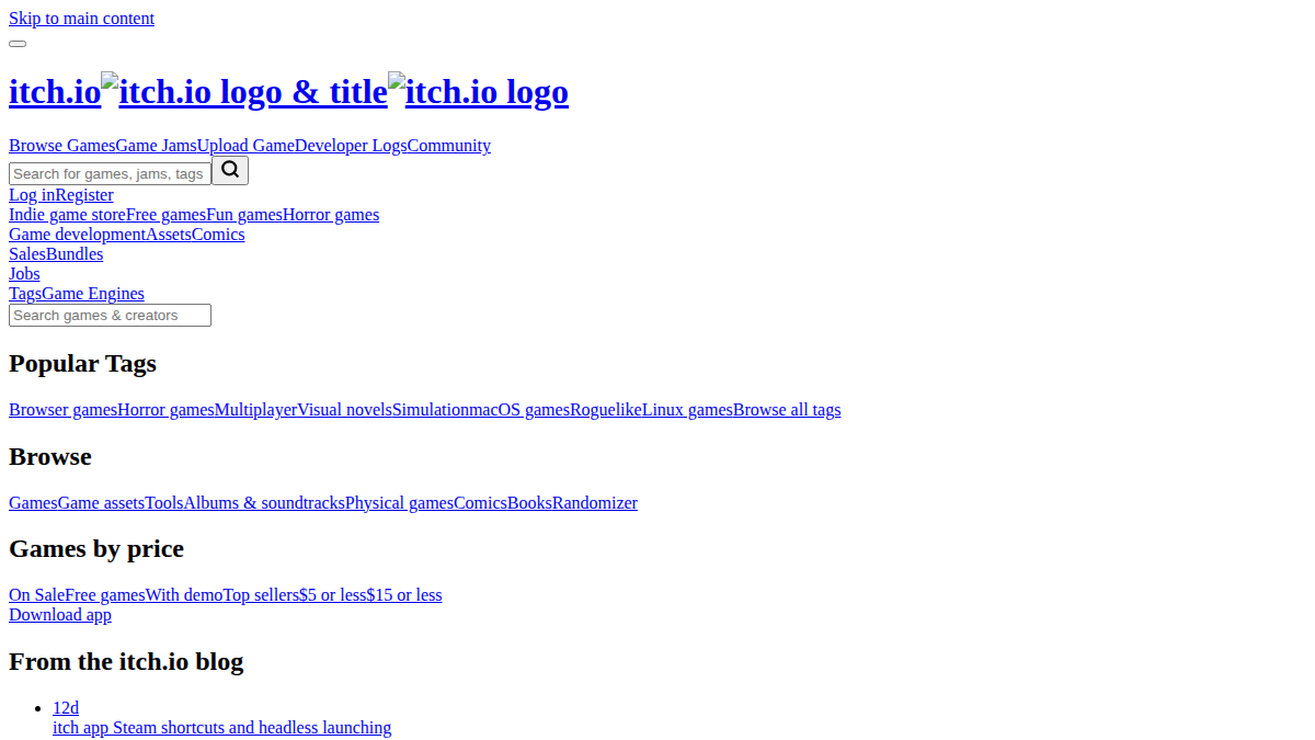 Itch.io NSFW · Voorbeeld van