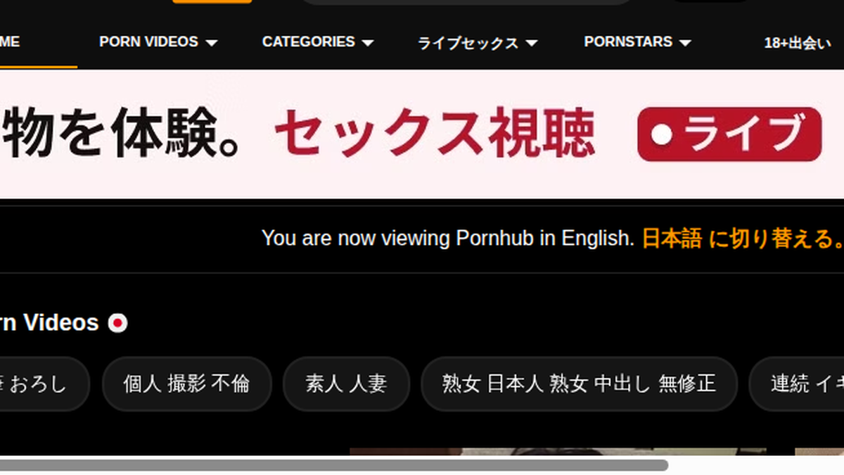 PornHub · Voorbeeld van