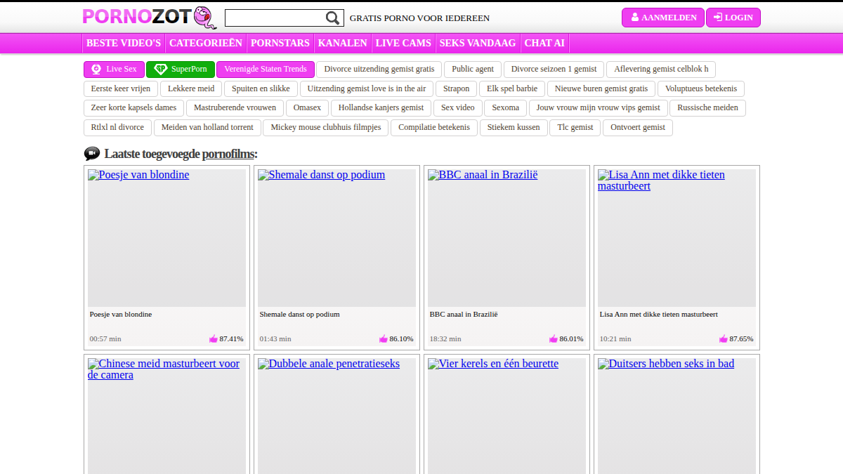 PornoZot · Voorbeeld van
